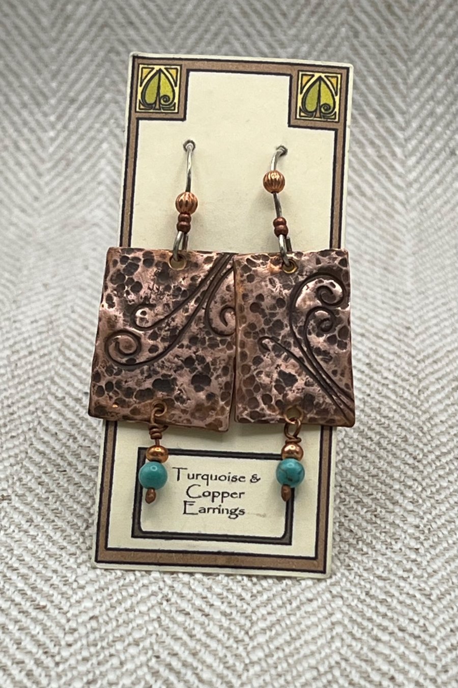 Copper and Turquoise Earrings