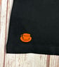 'Tea at Eleven' T-Shirt. Ladies's black Organic cotton tee! 1980's cafe theme - Image 2