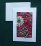 Individually Hand Crafted Textile Christmas Blank Card - Image 1