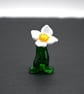 lampwork glass flower head figure