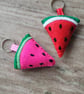 cute watermelon keychain, hand embroidered,  valentine gift, teenager birthday 