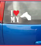 I Love My Greyhound Sticker NY style