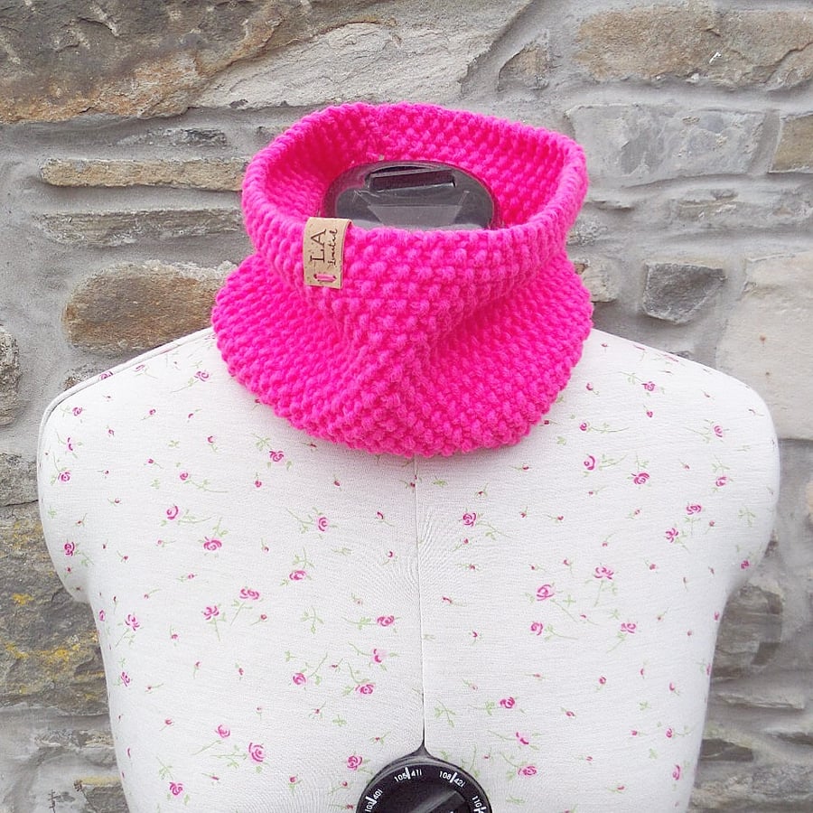 Neon Pink Neck Warmer Folksy