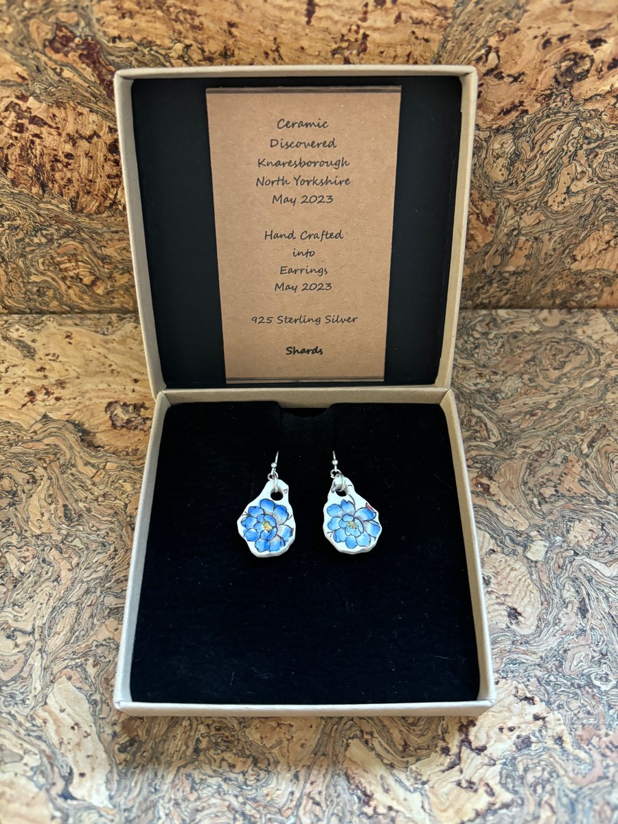 Handmade Ceramic Earrings One of a Kind Sterling Silver Eco Friendly Gifts