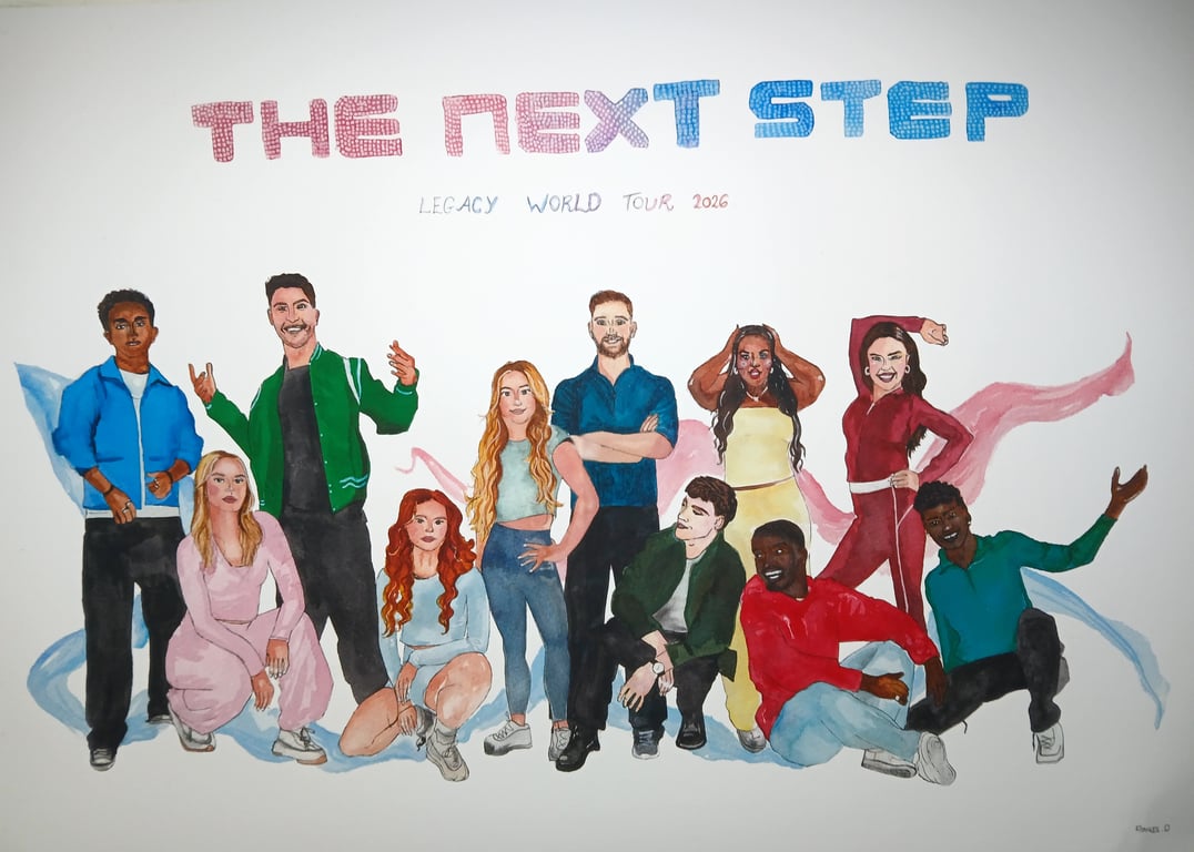 The Next Step Legacy World Tour watercolour print A4