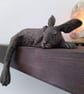 Harlan the Hare LIGHTWEIGHT Shelf Sleeper, indoor Ornament,  Woodland Animal