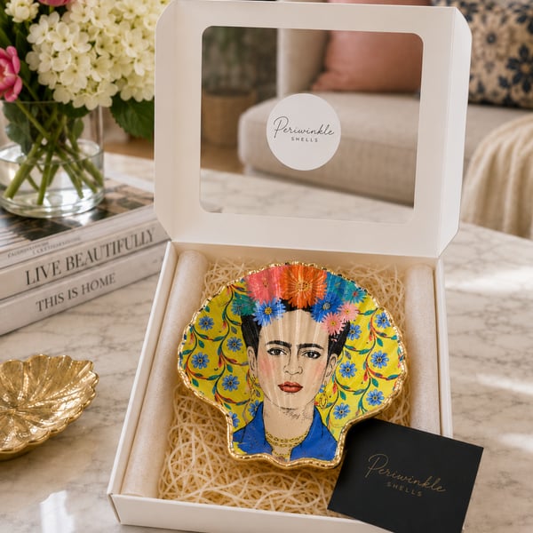 Yellow Frida Kahlo Trinket Dish 