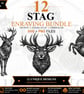 12 Vintage Stag Engraving SVGs - Animal Clipart Bundle (Files emailed to you)