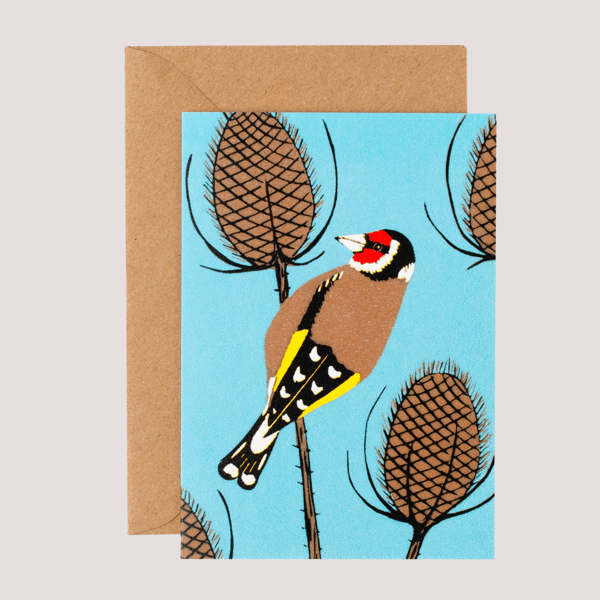 Bird Card, Goldfinch Card, Art Card 