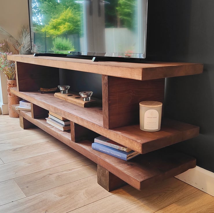 TV stand, Handmade Solid Wood TV Unit, Farmhou... Folksy