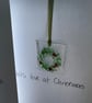 Handmade fused glass keepsake Christmas card with a tree or a wreath - Image 7