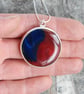 red and blue bowlerite pendant - Image 2