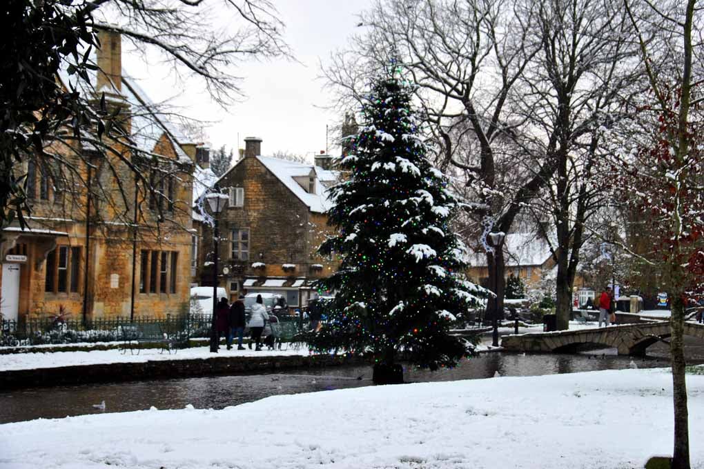 Bourton On The Water Christmas Tree Photograph Print