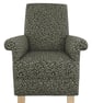 William Morris Larkspur Fabric Adult Chair Armchair Ebony Black Accent Fireside