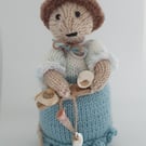 Hand Knitted Mouse- Sandy