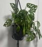 Handmade Grey Macramé Plant Hanger – Boho Indoor Planter Holder
