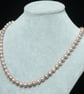 Pink with a Touch of Lavender Round Freshwater Pearl Necklace - Image 3