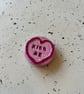 Handmade Love Heart Fridge Magnet: Retro Sweet 'Kiss Me' - Image 1