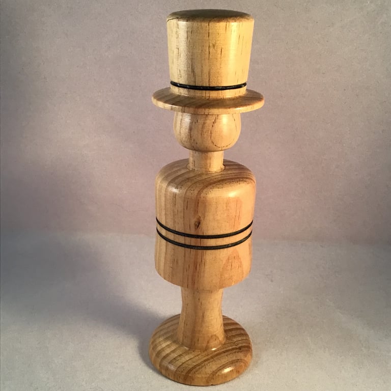 Wood turned, male manikin.