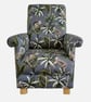 Kids Grey Armchair Fryetts Monkeys Fabric Children's Chair Animals Jungle Seat - Image 1