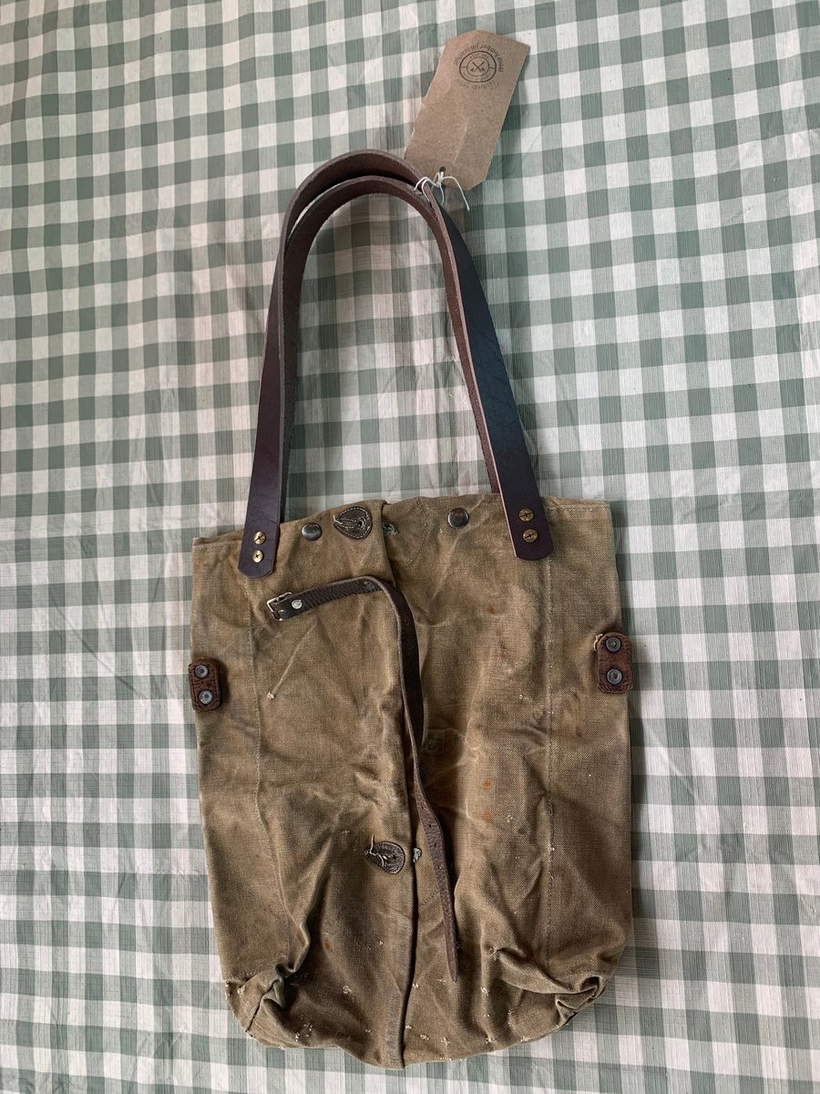 Upcycled Vintage Military Tote Bag