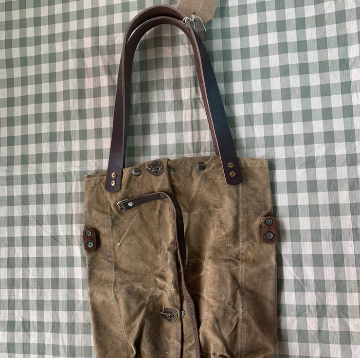 バッグ VINTAGE MILITARY REMAKE BAG Vintage Remake Military Fabric paint Tote Bag