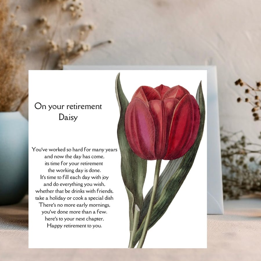 Thoughtful poem to celebrate a retirement - personalised 