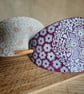 Extra-large leather hair barrette with wooden stick. Hand Stamped Hair Clip in W - Image 7
