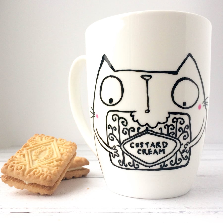 Custard Cream Kitty Mug.