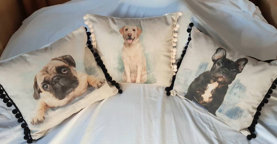 Cushions for dog lovers 18" square