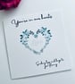 You re in our hearts customisable greeting card for Nanny or female relatives, f - Image 1
