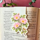 Wild Rose Magnetic Bookmark -  Botanical Gift for Book Lovers.