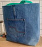 Upcycled Denim Tote Bag, Analogue Bag, Shoulder Bag - Image 8