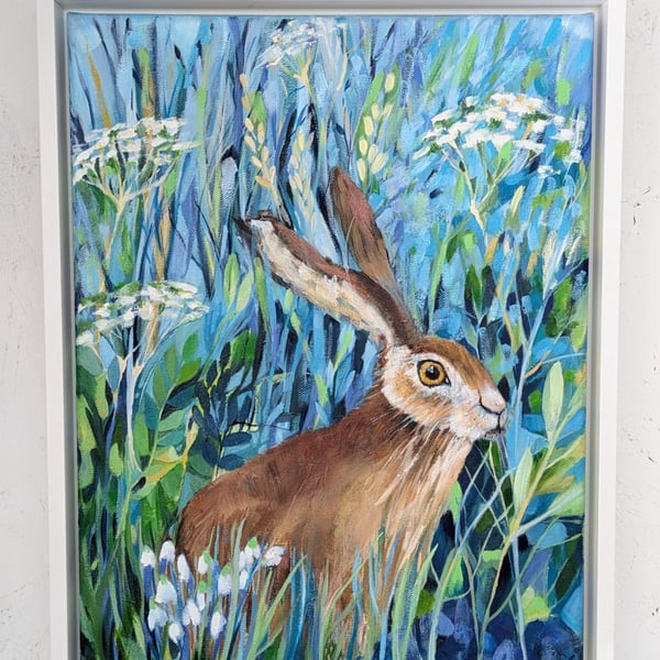 Painting - original hare painting on canvas