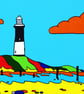 Spurn Point East Yorkshire colourful painting by Rob Soar - Image 1
