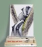 Scottish Badger Art Print - wildlife illustration from original watercolours - Image 3