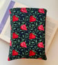 Strawberry Print Quilted Fabric Book Sleeve - Hardback Size