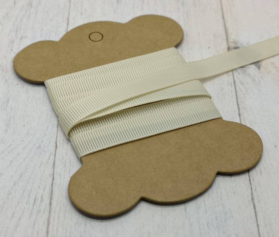 Cream Grosgrain Ribbon 10mm