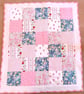Sweet hearts and flowers quilt, playmat
