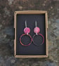  Red Copper Hoop Dangle Earrings - Image 8