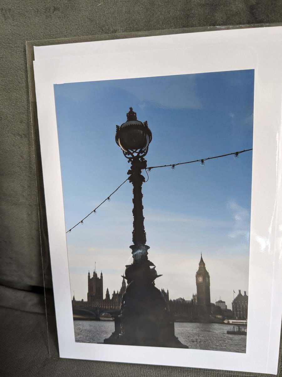 Greetings card with photo of the London Embankment