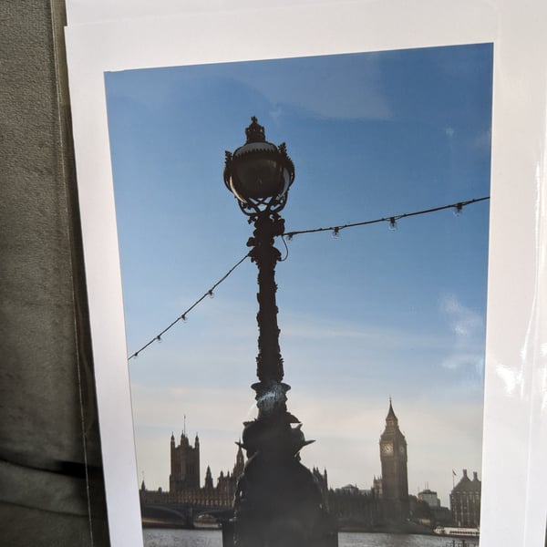 Greetings card with photo of the London Embankment