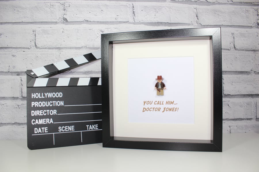 INDIANA JONES - FRAMED LEGO MINIFIGURE