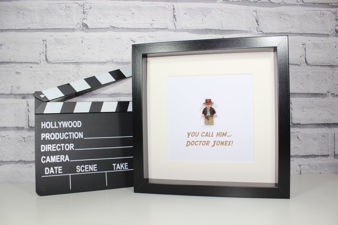 INDIANA JONES - FRAMED LEGO MINIFIGURE