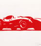 Ferrari Testarossa Linocut - Image 1