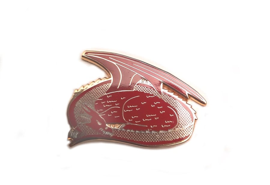 Welsh Dragon enamel pin badge