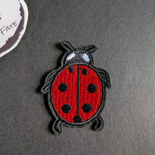 Ladybug - Embroidered Iron on Patch