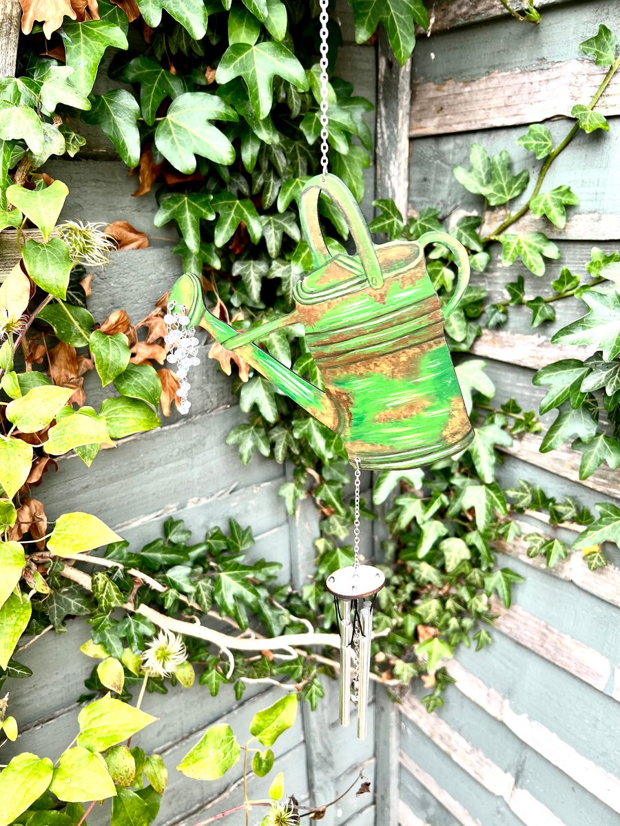 Watering can wind chime 