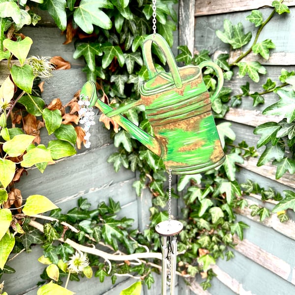 Watering can wind chime 