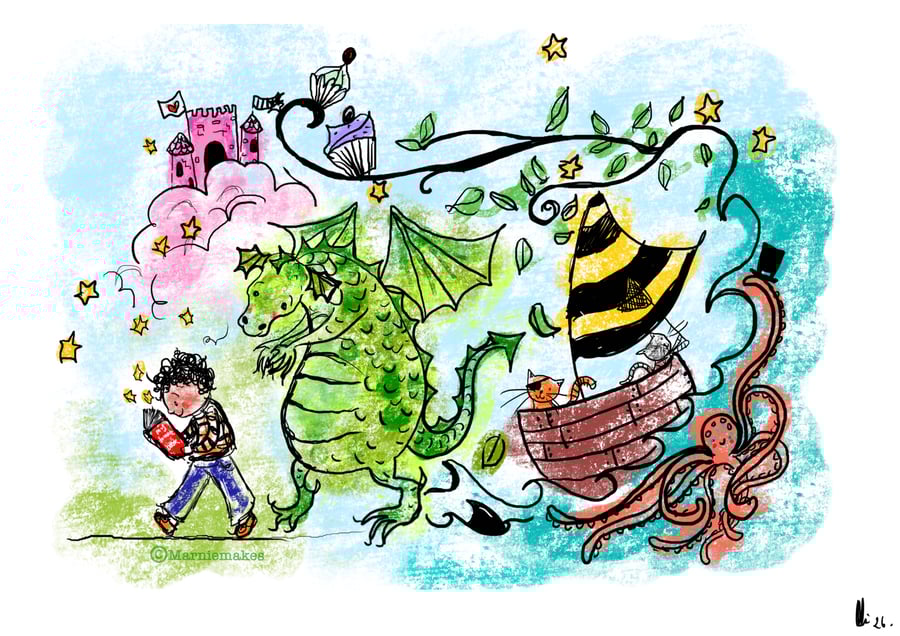 My Favourite Book - A5 Giclee Print 